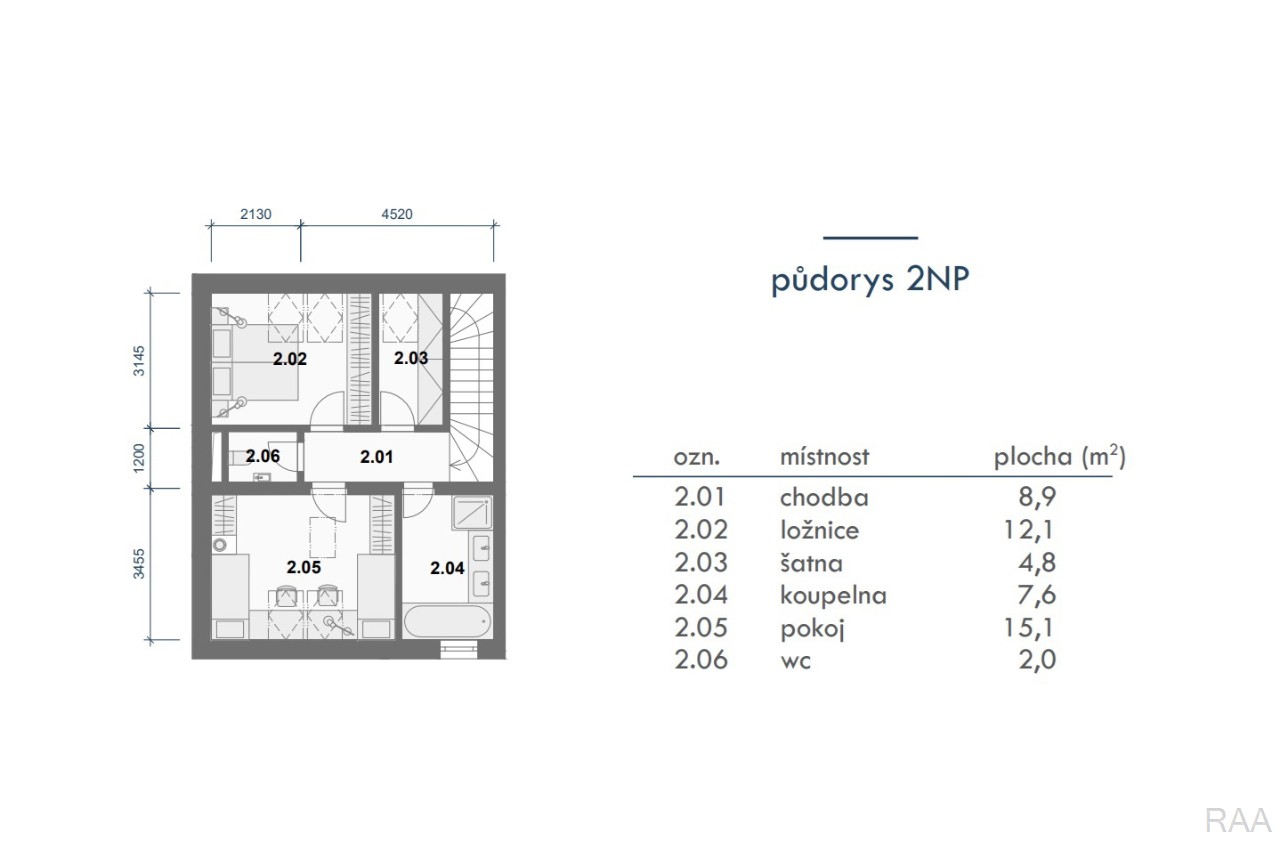 půdorys 2.NP