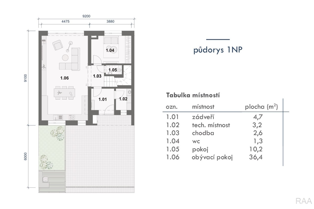 půdorys 1.NP